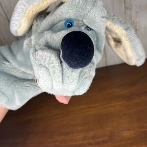 Wrinkles vintage Cuddly‎ Gray Dog Hand Puppet